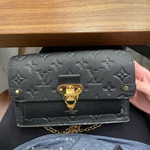 LOUIS VUITTON Portefeiulle Vavin Chain Shoulder Bag M67839 empreinte Black Used